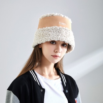 PU leather wool bucket hat OEM ODM