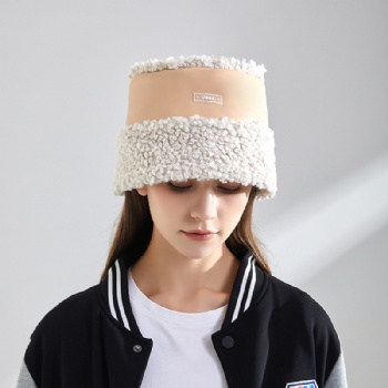 PU leather wool bucket hat OEM ODM