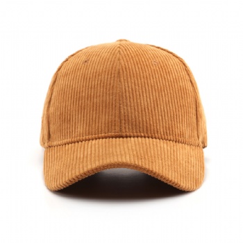 Corduroy baseball cap with custom logo service