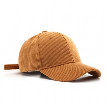 Corduroy baseball cap with custom logo service