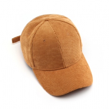 Corduroy baseball cap with custom logo service