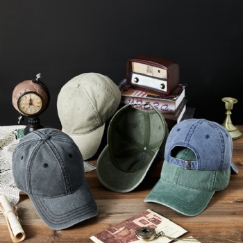 Washed cotton material baseball hat