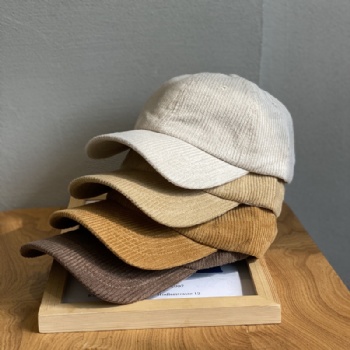 Corduroy baseball cap