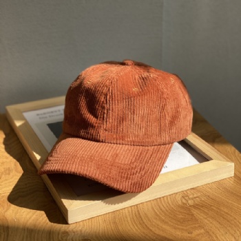 Corduroy baseball cap