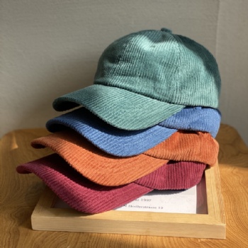 Corduroy baseball cap