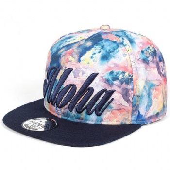 Snapback hat with custom whole printing logo