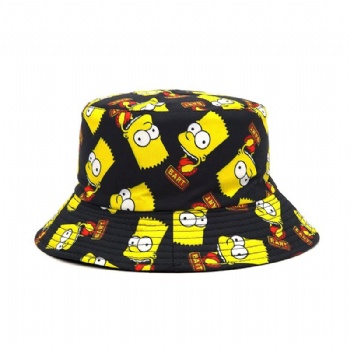 Reversible bucket hat with custom whole printing logo