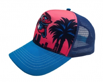 Net trucker hat with custom printing logo