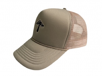 Foam net trucker hat with custom embroidery logo