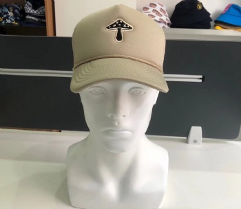 Foam net trucker hat with custom embroidery logo