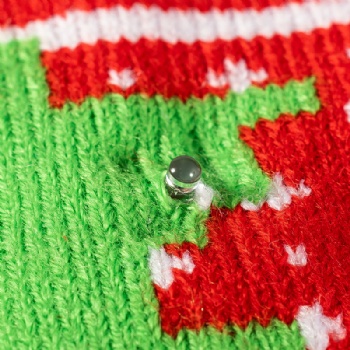 Wholesale custom pattern christmas knitted hat with led lights