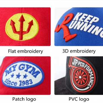 Snapback hat custom logo