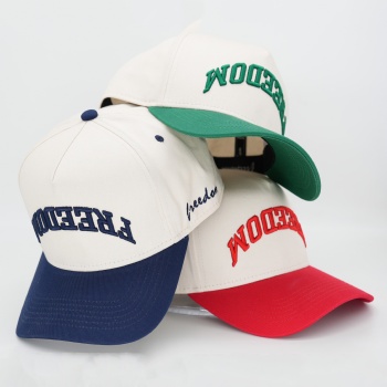 100% Cotton Baseball Caps Dad Natural 5 Panel Scrutured Two Tone Hat Two-tone Baseball Hats a frame Caps Two Tone Sport Cap Hat