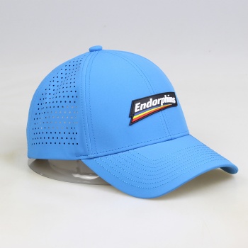 Custom 6 panels rubber logo performance waterproof Baseball cap