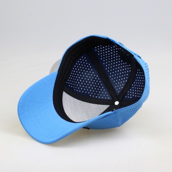 Custom 6 panels rubber logo performance waterproof Baseball cap