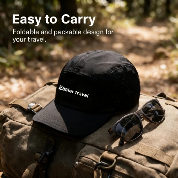 Custom Nylon Mesh 5 Panel Running Camping Hat for Outdoor Sports & Travel for Cult Members