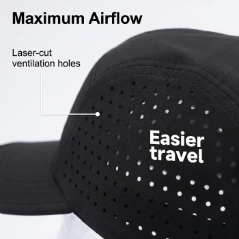 Custom Nylon Mesh 5 Panel Running Camping Hat for Outdoor Sports & Travel for Cult Members